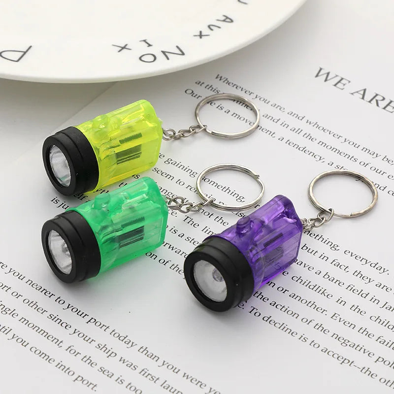 Led Small Sun Pocket Mini Torch Flashlight KeychainS (Multicolor 6 pcs)